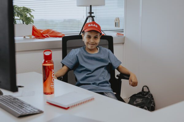 Een jongeren als Baas van Vandaag tijdens JINC Baas van Morgen